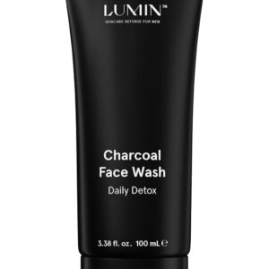 Lumin Charcoal Face Wash for Males Skincare - Every day Detox, Hydrating Face Cleanser, Removes Impurities, Exfoliates, Unclogs Pores, Controls Oil, Soothes Irritation, All Pores and skin Sorts, 1 Pack