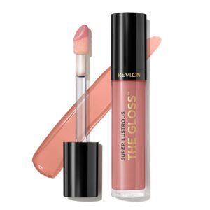 Revlon Tremendous Lustrous The Gloss, Lip Gloss Make-up Stocking Stuffers for Ladies, Non-Sticky, Excessive Shine End, 215 Tremendous Pure, 0.13 Oz